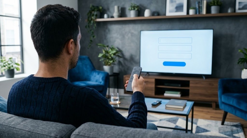 Activer un code IPTV : saisie des identifiants sur un téléviseur
